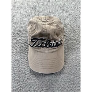 Titleist Pro V1 FJ Footjoy Strapback Hat Golf Khaki Dad Cap Cotton‎ Twill Patch